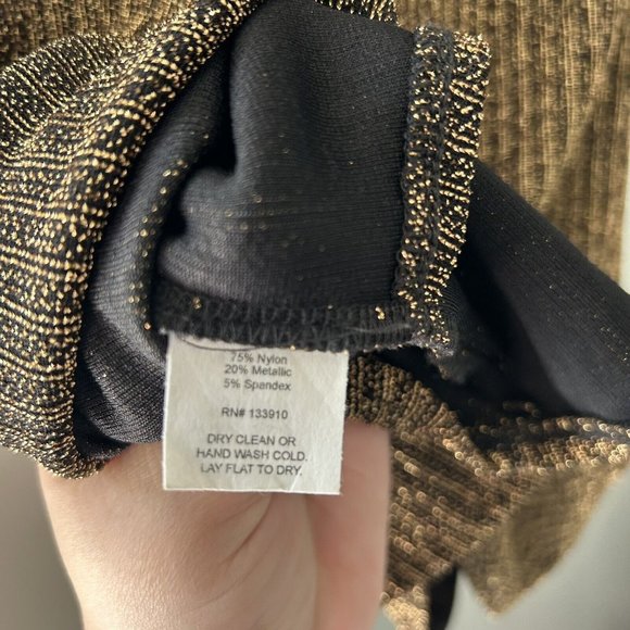 Show Me Your Mumu Size XS Get Twisted Mini Dress Gold Hourglass Short Sleeves - Picture 6 of 12